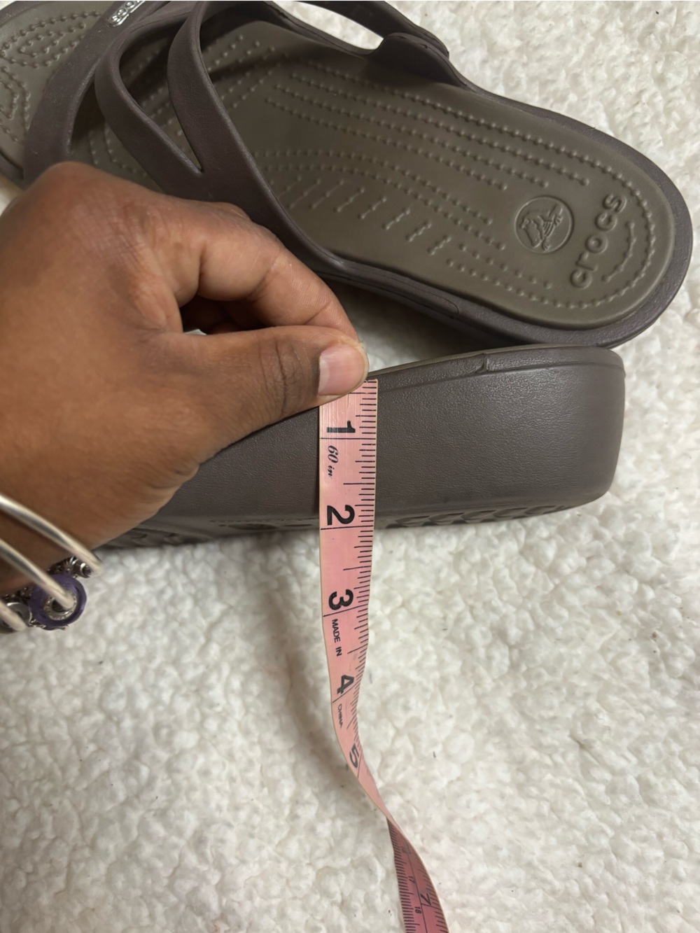 Crocs Patricia Wedge Sandals in brown women's 9 - Picture 4 of 5